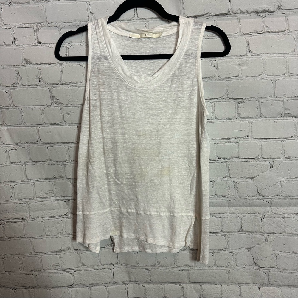 Gibson White Sleeveless Tank Top
